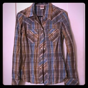 Plaid True Religion Top